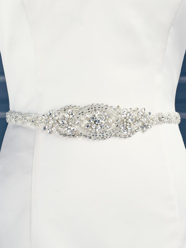 Moonlight Sashes SASH-82 Beaded bridal sashes are the perfect accent for your bridal gown Moonlight Sashes SASH-82 Beaded bridal sashes are the perfect accent for your bridal gown