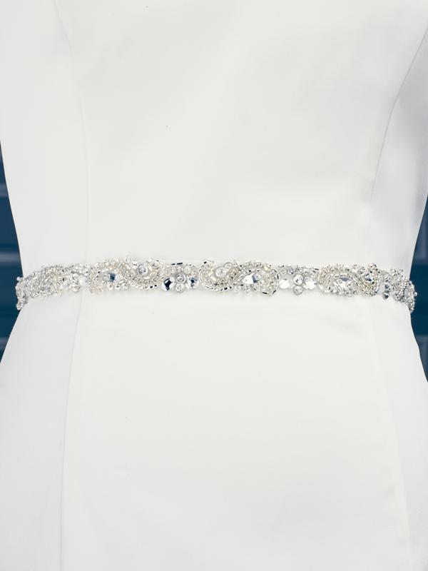 Moonlight Sashes SASH-84 Beaded bridal sashes are the perfect accent for your bridal gown Moonlight Sashes SASH-84 Beaded bridal sashes are the perfect accent for your bridal gown