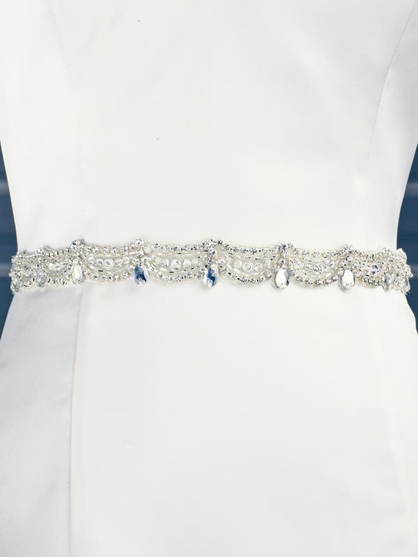 Moonlight Sashes SASH-87 Beaded bridal sashes are the perfect accent for your bridal gown Moonlight Sashes SASH-87 Beaded bridal sashes are the perfect accent for your bridal gown