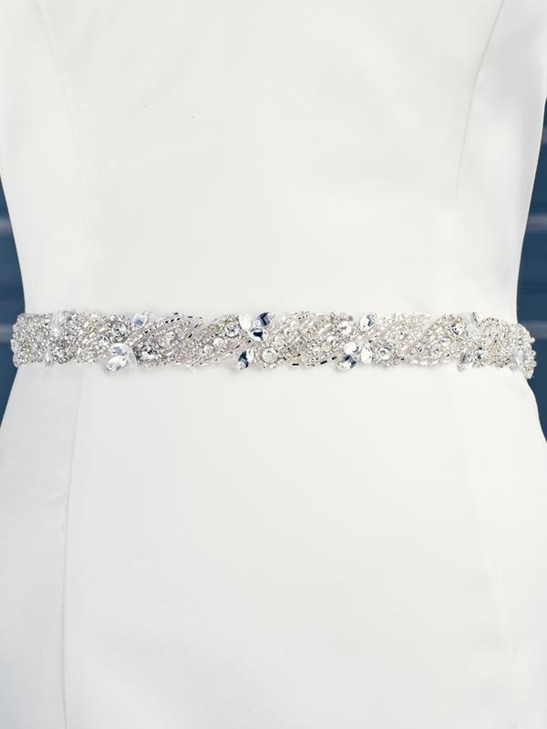 Moonlight Sashes SASH-89 Beaded bridal sashes are the perfect accent for your bridal gown Moonlight Sashes SASH-89 Beaded bridal sashes are the perfect accent for your bridal gown