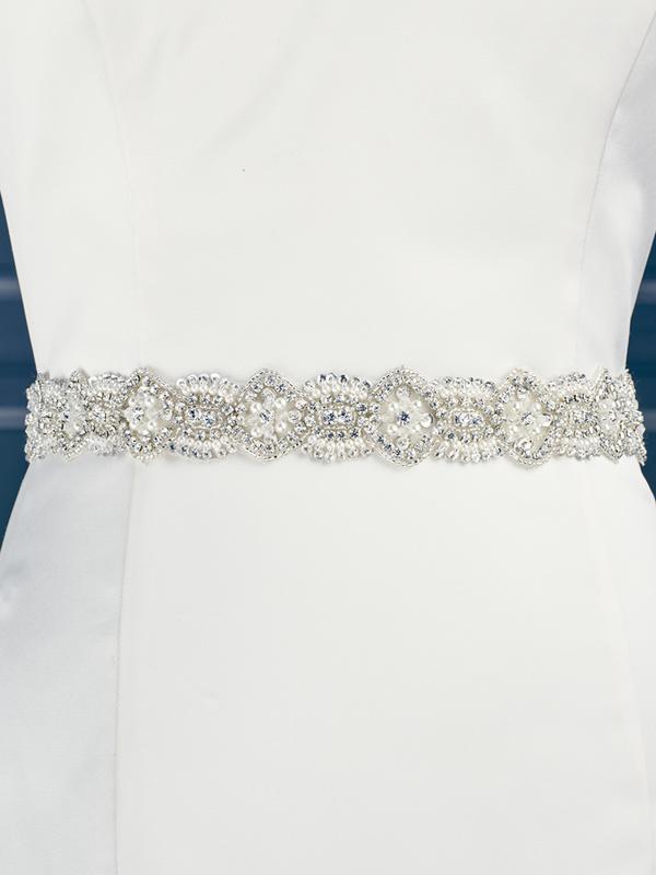 Moonlight Sashes SASH-90 Beaded bridal sashes are the perfect accent for your bridal gown Moonlight Sashes SASH-90 Beaded bridal sashes are the perfect accent for your bridal gown