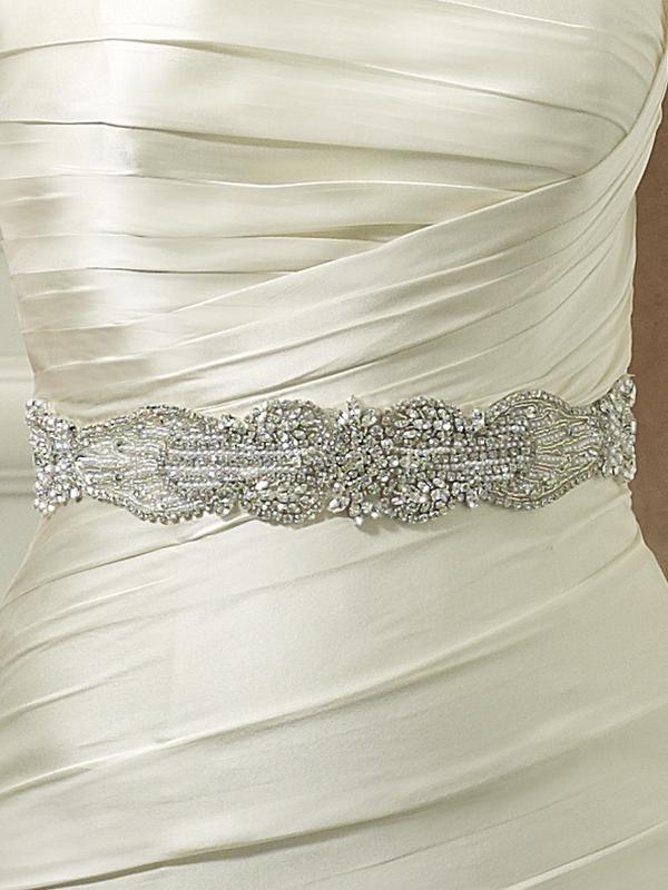 Moonlight Sashes Sash 44 Beaded bridal sashes are the perfect accent for your bridal gown Moonlight Sashes Sash 44 Beaded bridal sashes are the perfect accent for your bridal gown