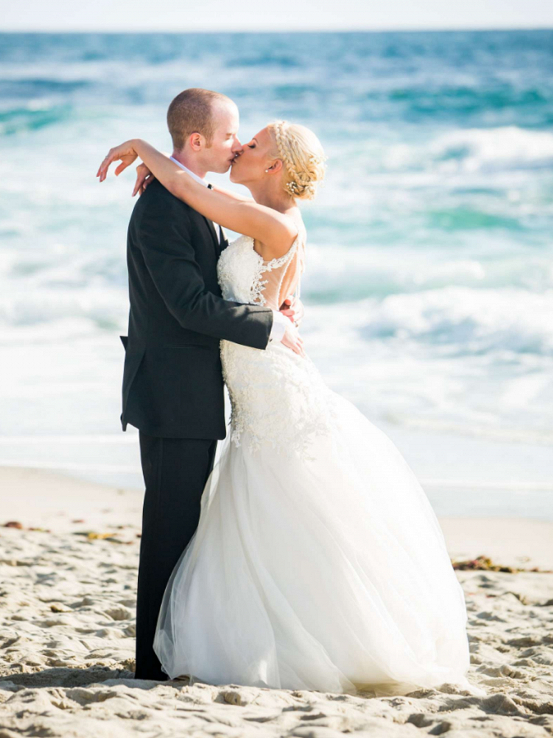 Sea Breeze Blissful Wedding | Low Back Wedding Dress with Dangling ...
