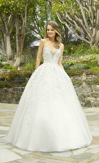 umbrella cut ball gown