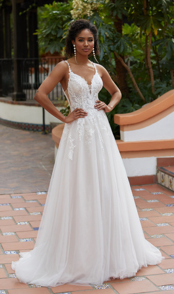 Tulle A-line Casual Wedding Dress