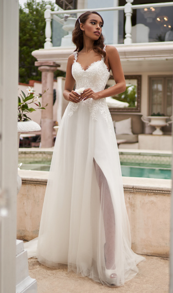 A-line Wedding Dress With Leg Slit