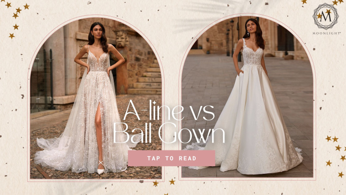 'Ball Gown vs A-Line Dress - What's The Difference?' Image #1