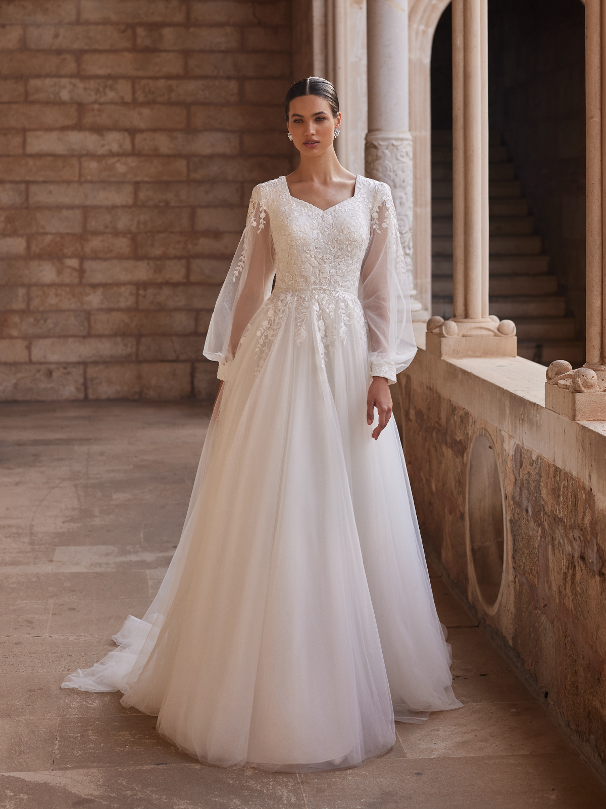 Long Sleeve Wedding Dress for Modest Brides