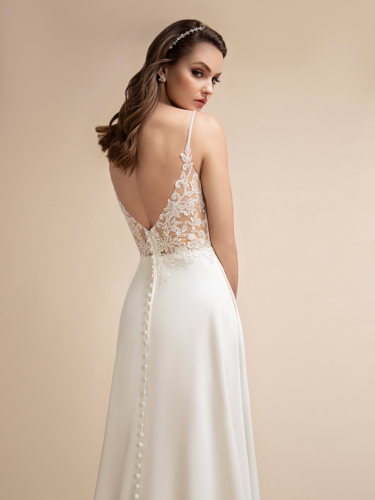 Madison | Vinka Design | Satin Wedding Gown with Pockets