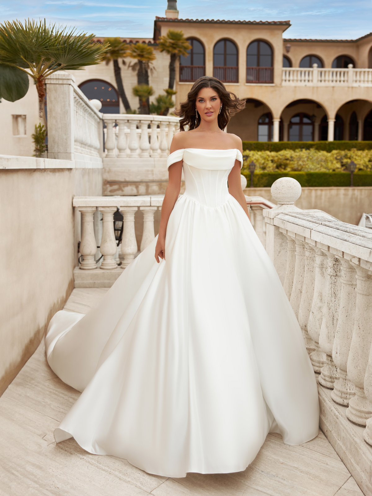Princess Satin Ball Gown Wedding Dress