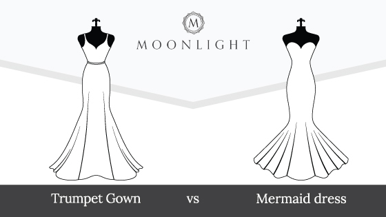 Trumpet style wedding gown vs mermaid style wedding dress