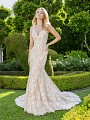 Moonlight Couture H1341 sexy nude-tone V-neck with straps mermaid wedding dress Moonlight Couture H1341 sexy nude-tone V-neck with straps mermaid wedding dress