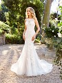 Moonlight Couture H1353 romantic illusion scoop back wedding dress with convertible detachable semi-cathedral train Moonlight Couture H1353 romantic illusion scoop back wedding dress with convertible detachable semi-cathedral train