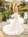 Moonlight Couture H1359 comfortable stretchy lined beaded European net wedding gown with sexy illusion V-back Moonlight Couture H1359 comfortable stretchy lined beaded European net wedding gown with sexy illusion V-back