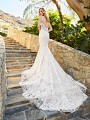 Moonlight Couture H1361A sexy unlined bodice and sheer low V-back wedding dress with gorgeous semi-cathedral train Moonlight Couture H1361A sexy unlined bodice and sheer low V-back wedding dress with gorgeous semi-cathedral train