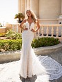 Moonlight Couture H1374 lace and sparkly fitted mermaid wedding dress with straps Moonlight Couture H1374 lace and sparkly fitted mermaid wedding dress with straps