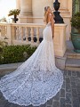 Moonlight Couture H1374 lace and sparkle sequin wedding dress with long lace train Moonlight Couture H1374 lace and sparkle sequin wedding dress with long lace train