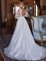 Moonlight Couture H1375 low back wedding dress with sexy illusion back details Moonlight Couture H1375 low back wedding dress with sexy illusion back details