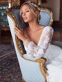 Moonlight Couture H1375 couture wedding dress with romantic sleeve details Moonlight Couture H1375 couture wedding dress with romantic sleeve details
