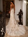 Moonlight Couture H1396 sexy illusion V-back with spaghetti straps gown with see-through chapel train Moonlight Couture H1396 sexy illusion V-back with spaghetti straps gown with see-through chapel train