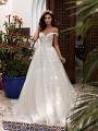 Moonlight Couture H1399 off-the-shoulder with silver embroidery grand ball gown with beadings Moonlight Couture H1399 off-the-shoulder with silver embroidery grand ball gown with beadings