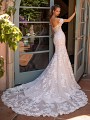 Moonlight Couture H1421 illusion open back and see through semi-cathedral train Moonlight Couture H1421 illusion open back and see through semi-cathedral train