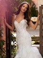 Moonlight Couture H1424 glamorous embellished bodice wedding dress with beaded straps 
