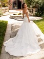 Moonlight Couture H1426 illusion back mermaid wedding dress with tulle cascading skirt Moonlight Couture H1426 illusion back mermaid wedding dress with tulle cascading skirt