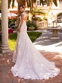 Moonlight Couture H1427 vintage lace mermaid wedding dress with lace keyhole back Moonlight Couture H1427 vintage lace mermaid wedding dress with lace keyhole back