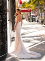 Beaded & Embroidered Low Illusion Back Wedding Dress Moonlight Couture H1442 