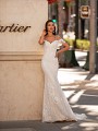 Romantic Beaded Lace Mermaid Wedding Dress with Beaded Straps Moonlight Couture H1443 Romantic Beaded Lace Mermaid Wedding Dress with Beaded Straps Moonlight Couture H1443