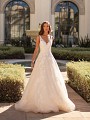 Tulle and Lace Ball Gown Wedding Dress Moonlight Couture H1450 Tulle and Lace Ball Gown Wedding Dress Moonlight Couture H1450
