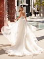 Tulle and Lace Detailed Detachable Wedding Train Moonlight Couture H1452 Tulle and Lace Detailed Detachable Wedding Train Moonlight Couture H1452