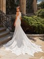 Moonlight Couture H1489 Sleeveless Beaded Lace Appliques Mermaid with Semi-Cathedral Train Moonlight Couture H1489 Sleeveless Beaded Lace Appliques Mermaid with Semi-Cathedral Train