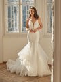 Moonlight Couture H1501 Trendy Deep Sweetheart Sparkly Fabrics Mermaid with Cascades Skirt Moonlight Couture H1501 Trendy Deep Sweetheart Sparkly Fabrics Mermaid with Cascades Skirt