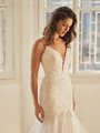 Beaded Straps Deep Sweetheart Figuer-Hugging Mermaid Gown Moonlight Couture H1501