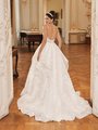 Deep Illusion V-Back Cascading A-Line with Chapel Train Moonlight Couture H1502 Deep Illusion V-Back Cascading A-Line with Chapel Train Moonlight Couture H1502