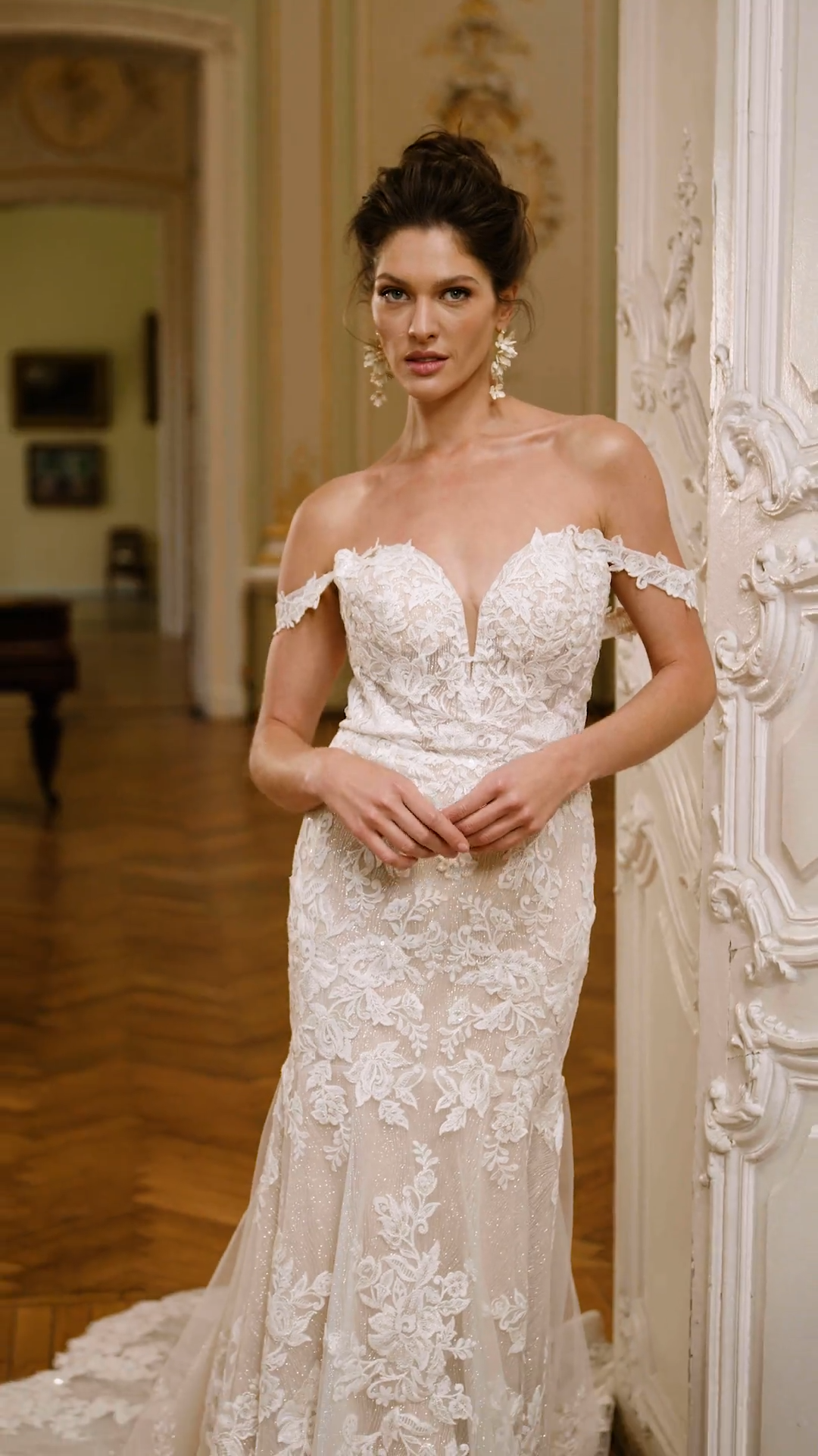 Moonlight Couture H1505 Figure-Flattering Unlined Sweetheart and Illusion V-Back Mermaid Wedding Dress Moonlight Couture H1505 Figure-Flattering Unlined Sweetheart and Illusion V-Back Mermaid Wedding Dress