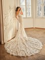 Stunning Cathedral Train Mermaid Gown with Cap Sleeves Moonlight Couture H1507
