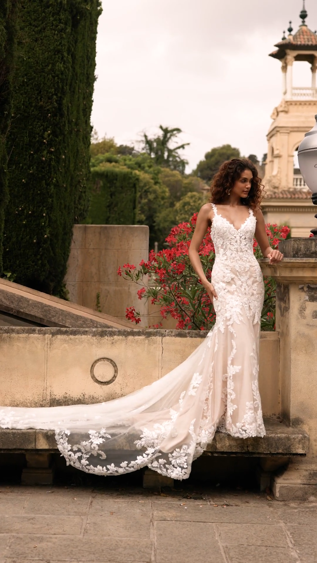 Moonlight Couture H1527 on trend couture lace wedding dresses and beaded wedding dresses