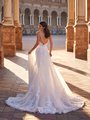 Moonlight Couture H1547 Eye-Catching Beaded Crisscross V-Back Full A-Line with Semi-Cathedral Train Moonlight Couture H1547 Eye-Catching Beaded Crisscross V-Back Full A-Line with Semi-Cathedral Train