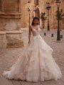 Moonlight Couture H1565 beautiful vintage long sleeve bridal gowns