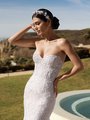 Sheer Strapless Pointed Sweetheart Lace and Beaded Tulle Mermaid Bridal Gown Moonlight Couture H1583