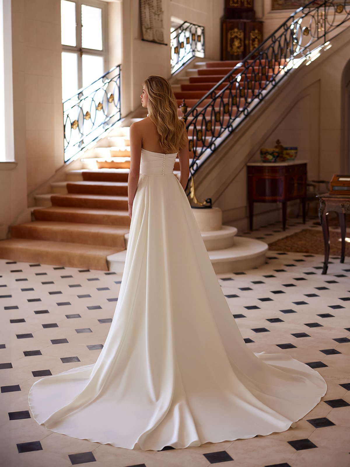 Strapless Notch Neckline Mermaid Wedding Dress with