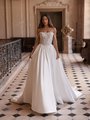 Moonlight Couture H1644 beautiful vintage long sleeve bridal gowns