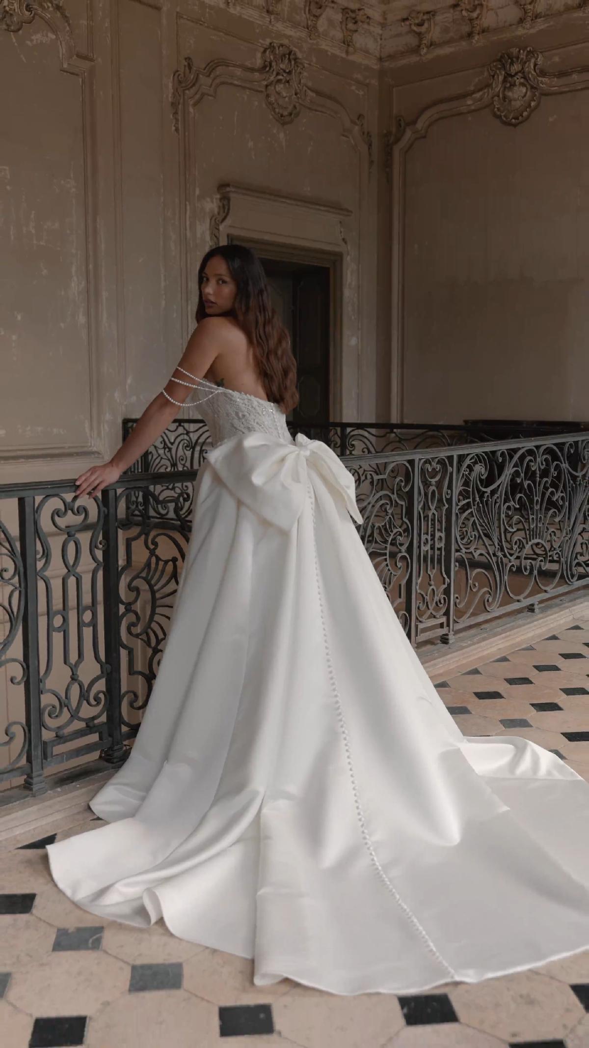 Moonlight Couture H1644 on trend couture lace wedding dresses and beaded wedding dresses