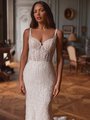 Moonlight Couture H1645 beautiful vintage long sleeve bridal gowns