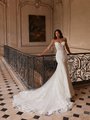 Moonlight Couture H1648 beautiful vintage long sleeve bridal gowns