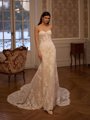 Moonlight Couture H1653 beautiful vintage long sleeve bridal gowns