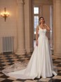 Moonlight Couture H1659 romantic lace wedding dresses with sleeves and beading make a statement. Moonlight Couture H1659 romantic lace wedding dresses with sleeves and beading make a statement.